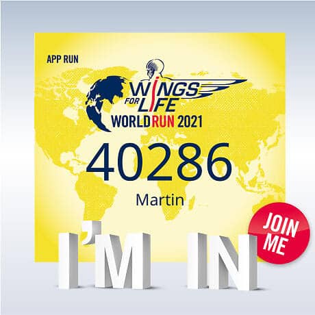 Wings for Life App run 2021